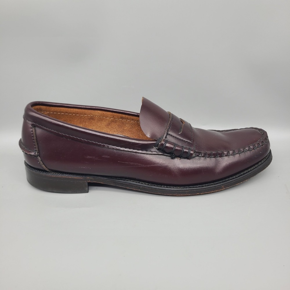Sebago Maroon Leather Loafers